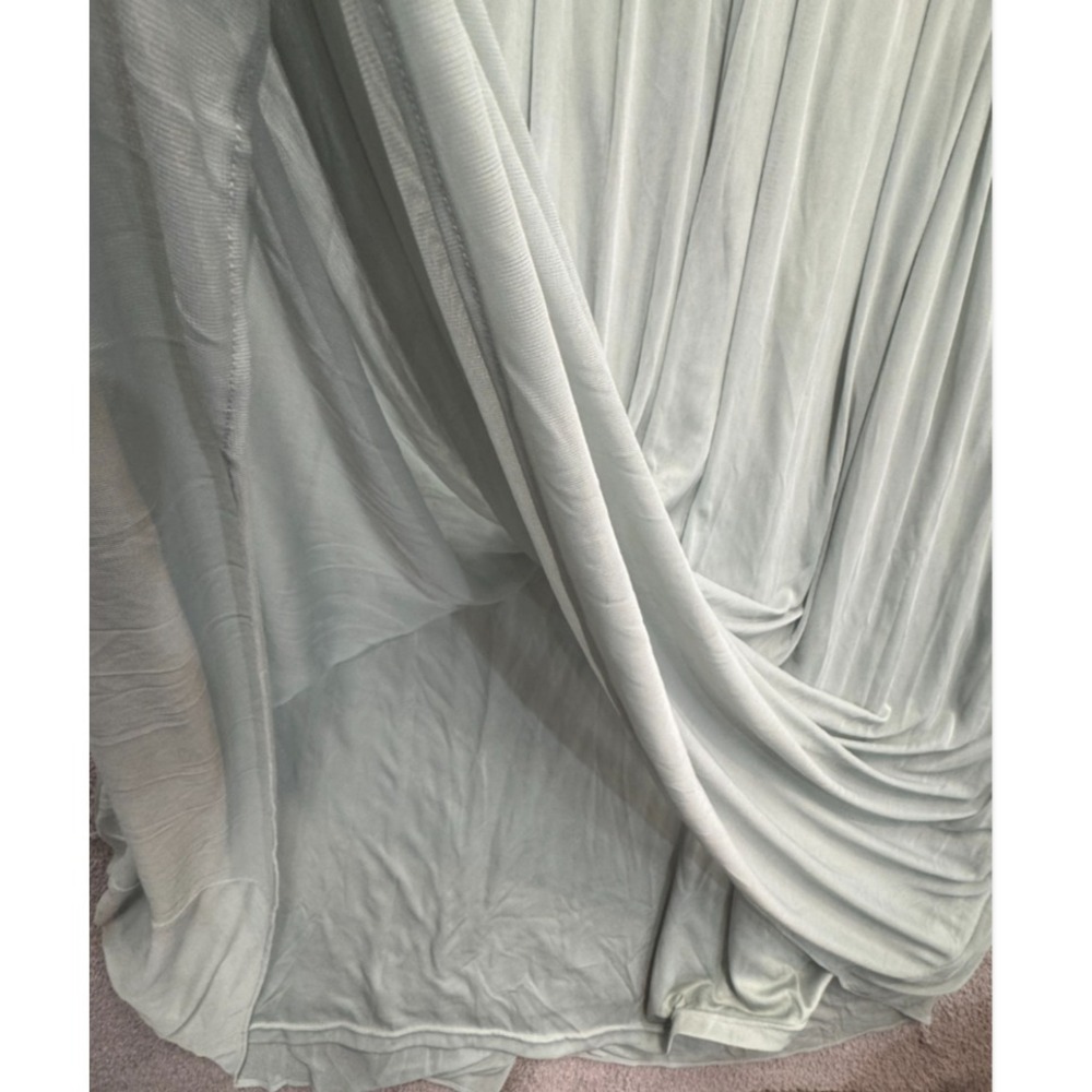 Birdy Grey Sage Green Pleated Bridesmaid Maxi Dress L NWT Romantic Fairy - Picture 10 of 16